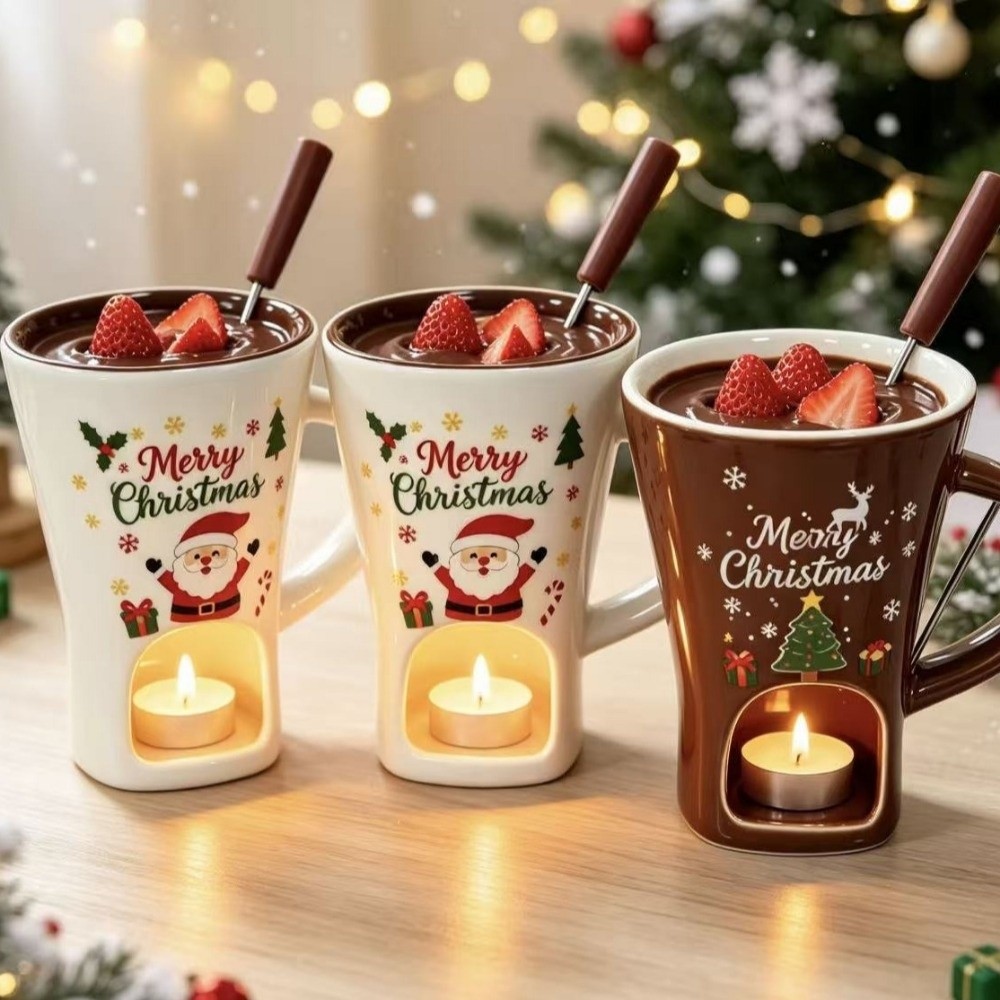 Fondue Pot Ceramic - Taza de cerámica para derretir chocolate