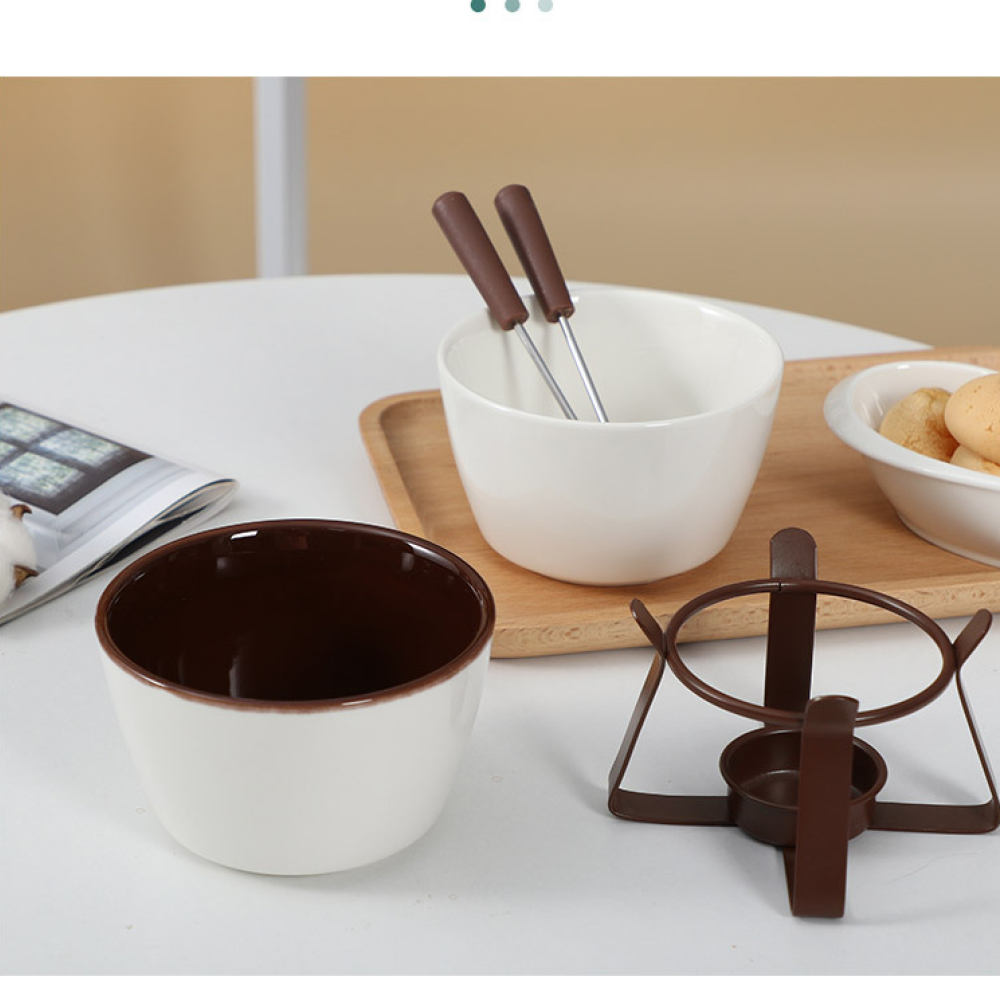 Fondue Pot Ceramic - Olla de cerámica nórdica para fondue,