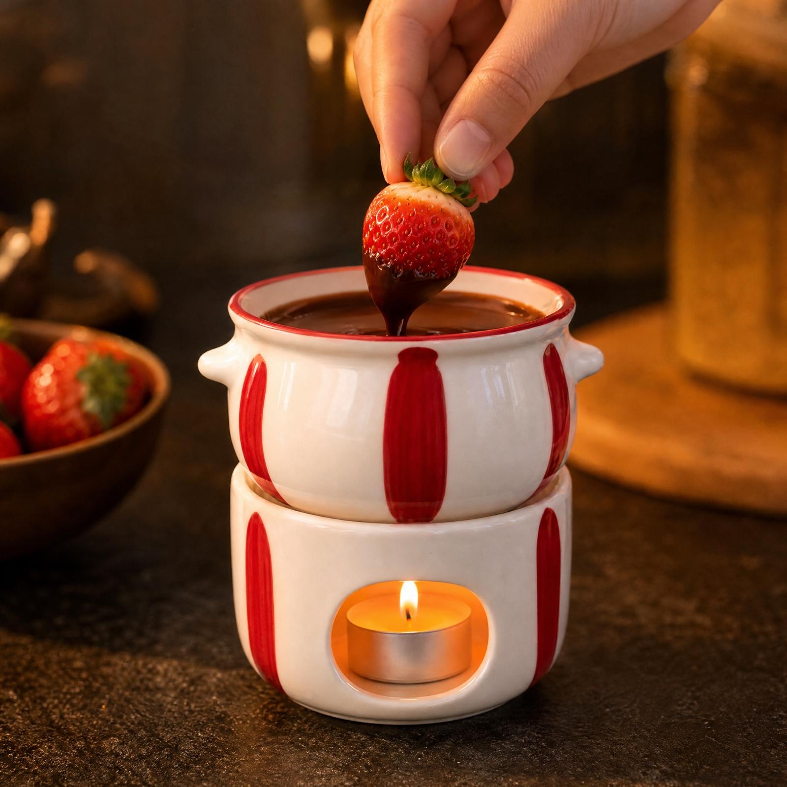 Olla para fondue de chocolate  - Fondue Pot Ceramic reseña y precio