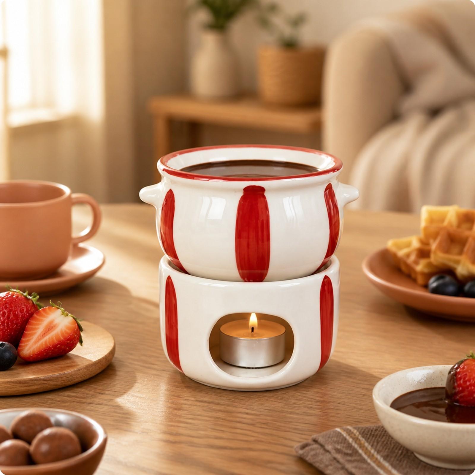 Olla para fondue de chocolate  - Fondue Pot Ceramic reseña y precio
