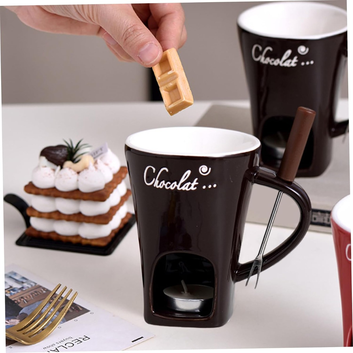 Taza de Cerámica Multifunciona - Fondue Pot Ceramic reseña y precio